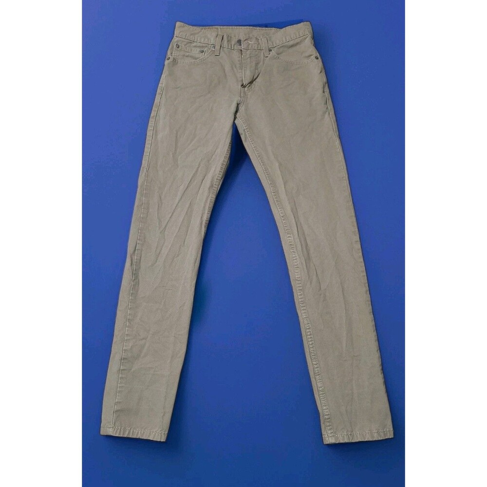 Levis 512 Mens Slim Taper Khaki Tan White Tab Stretch Jeans 29x30